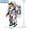 Город MOC механическая модель астронавта мини-размер строительные блоки DIY сборка космонавт кирпичи игрушки для детей подарки без коробки