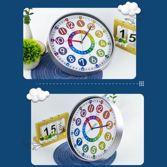 Бесшумные нетикающие настенные часы Научного дизайна Легко читаемые Работающие от батареек Красочные