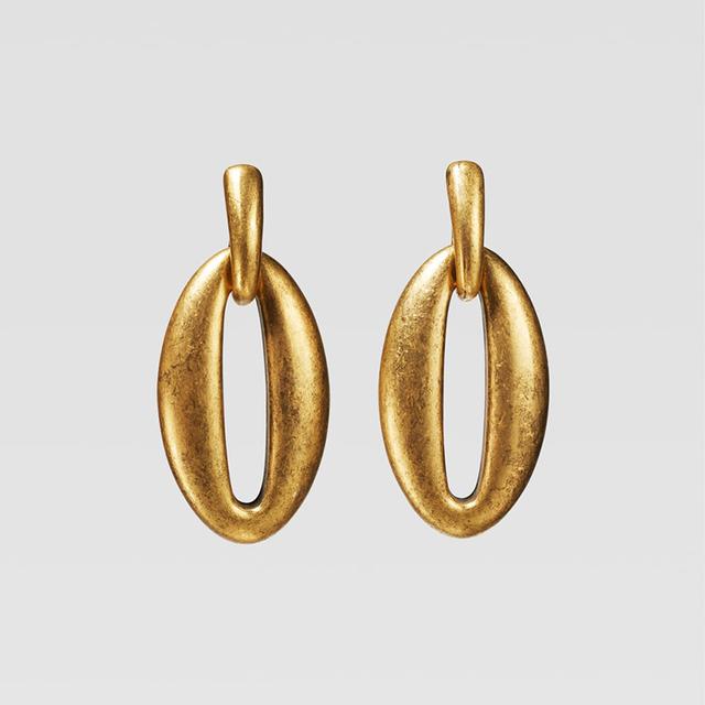 2022 Fashion Jewelry Personalized Exaggerated Hoop Earring Oversized Custom Statement Design Oval Memory Geometric Drop Earring
