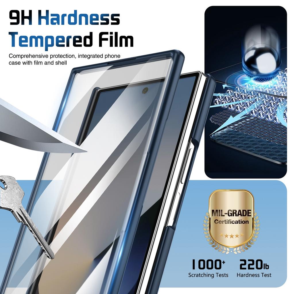 Lens Stand Wristband Case For Samsung Galaxy Z Fold 7 6 5 4 All-Inclusive Hinge protection With Clear Glass Screen Protector