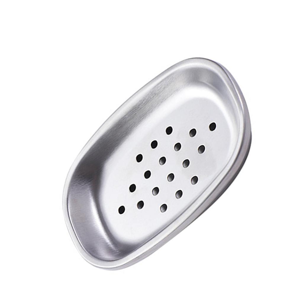 Практичная нержавеющая сталь мыльница с поддоном Двухслойный ящик для хранения для организации душа и кухонной раковины