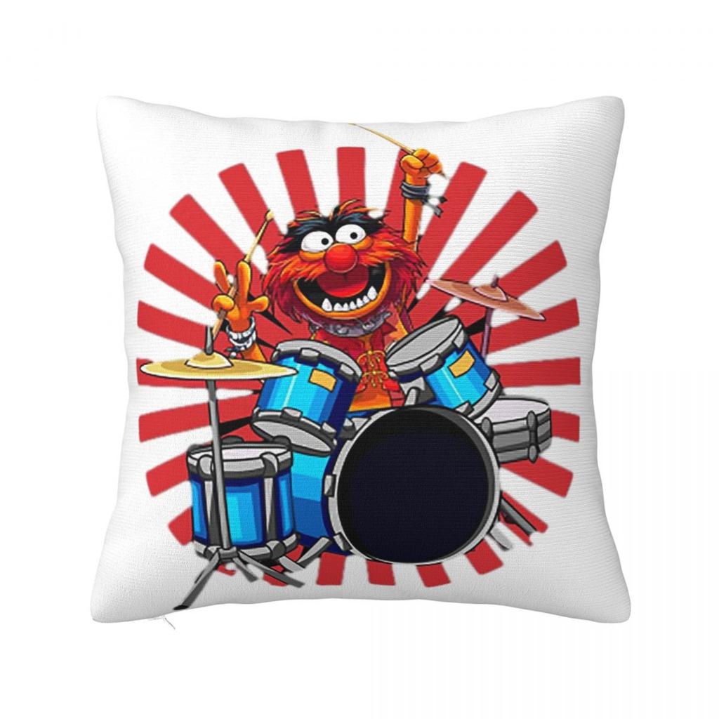 Animal Drummer Square Pillowcase Cushion Cover Decorative Pillow Case Throw Pillow Cover for Home Bedroom Car