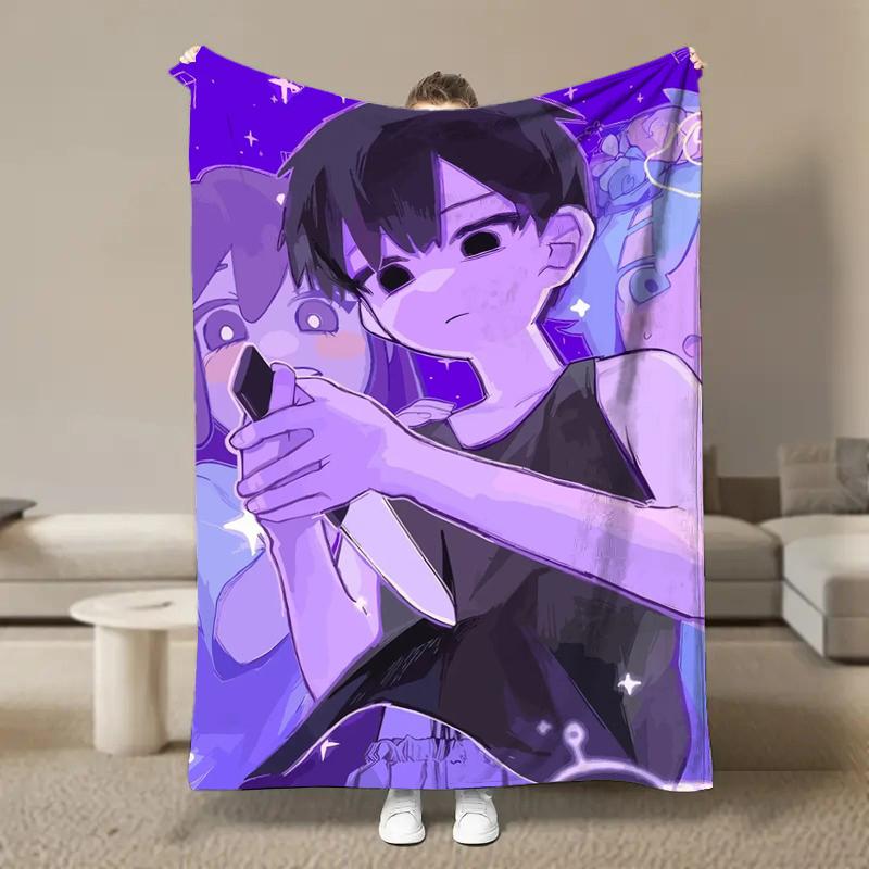 Hot Horror Video Game O-Omori Flannel Blanket Fluffy Children and Adults Sofa Plush Bedspread Throw Lunch Blanket for Sofa Bed