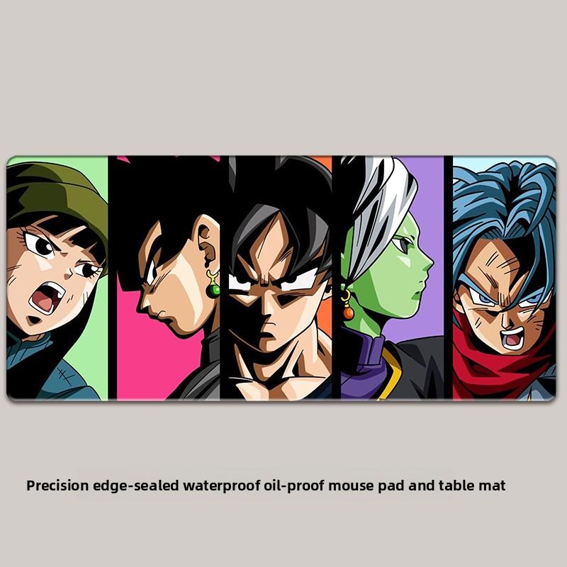 Водонепроницаемый и Нескользящий Кожаный Коврик для Мыши Креативный Мультяшный Dragon Ball Печать Высокой Четкости Увеличенный Сон Гоку Компьютерный Офисный Настольный Коврик Коврик для Ноутбука