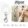 50pcs Soft Silicone Keychain Strap Silicone Wristband Key Ring Accessories Silicone Key Chain  DIY