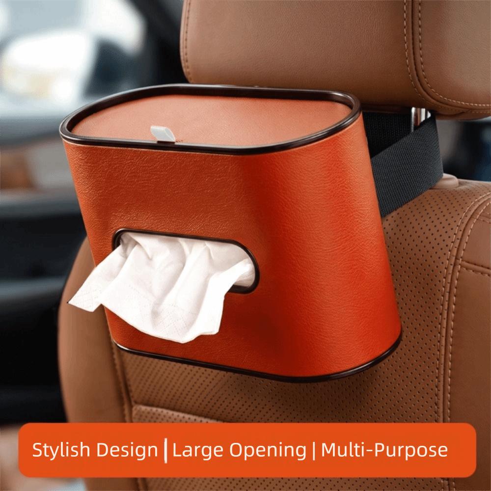 Leather Paper Towel Box Light Luxury Napkin Storage Case Paper Towel Dispenser Office