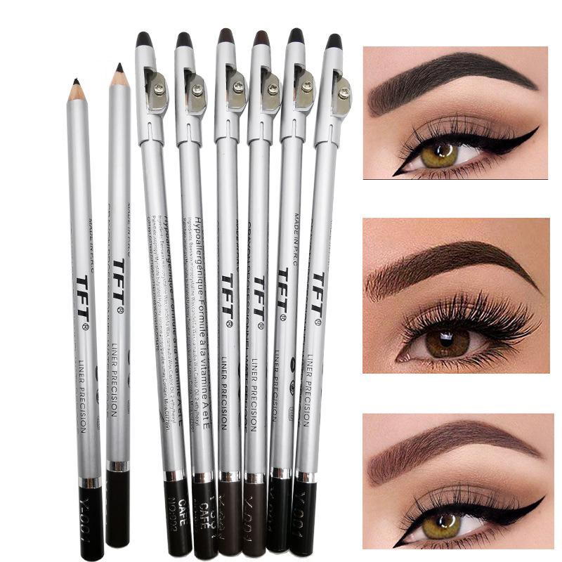 1/3pc Eye Brow Pencil Waterproof Professional Eye Makeup Pen Tip Easy Natural Black Brown Cosmetic Eyebrow With Sharpener