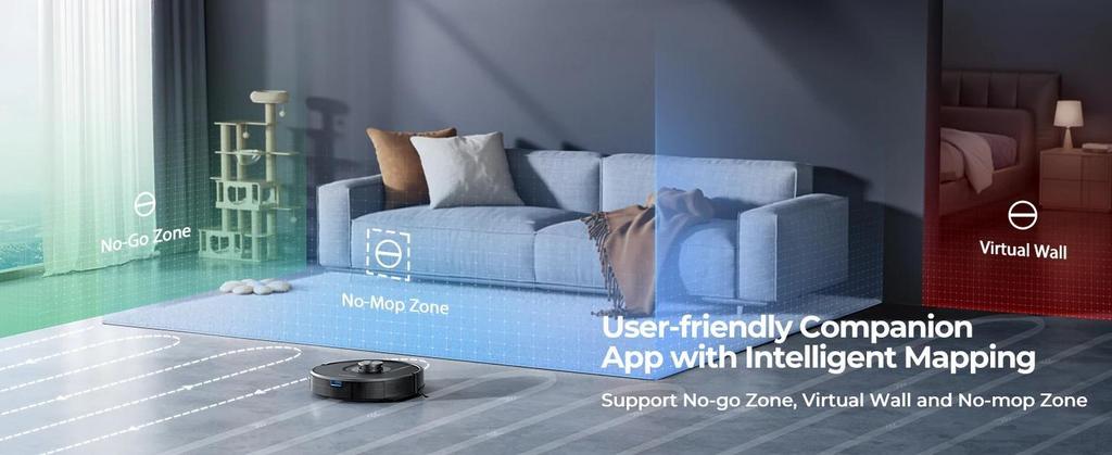 Laresar 01 Робот-пылесос Швабра LDS Лидарная Навигация 5000Па Умное Планирование Картографирование Дом Мытье Пола Ковер Шерсть Животных Уборка