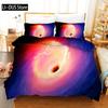 Комплект постельного белья Starry Sky Blue Orange Galaxy Starry Sky Theme Twin Комплект постельного белья из микрофибры Double Queen King Size Покрывало для пододеяльника