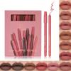 12pcs/Set Matte Lip Liner Set Waterproof Not Easy To Smudge Lip Outlining Pencil Bite Lip Makeup Lip Pencil Lipstick Pen with Roller Pen Knife