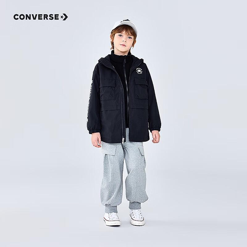 Converse Детская флисовая ветровка с капюшоном для любой погоды