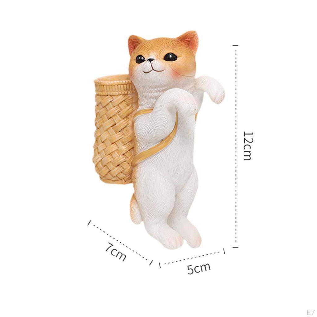 Очаровательная скульптура кота для подвесных горшков — причудливый декор сада