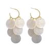 Bohemian Style Tassel Earrings Petal Drop Dangle Earrings Korean Shell Dangle Earrings  Holiday
