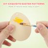 20Pcs Easter Wooden Egg Shape Pendants Smooth Surface DIY Hanging Decor Holiday Party Adornments Home Festival Garden Decoration