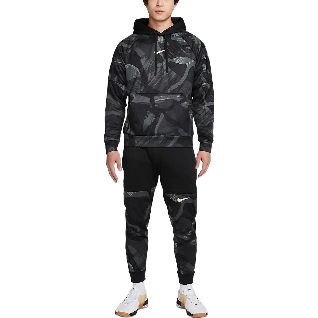 Nike Мужская толстовка с капюшоном и полным принтом FW22 Топы Черный DQ6950-010