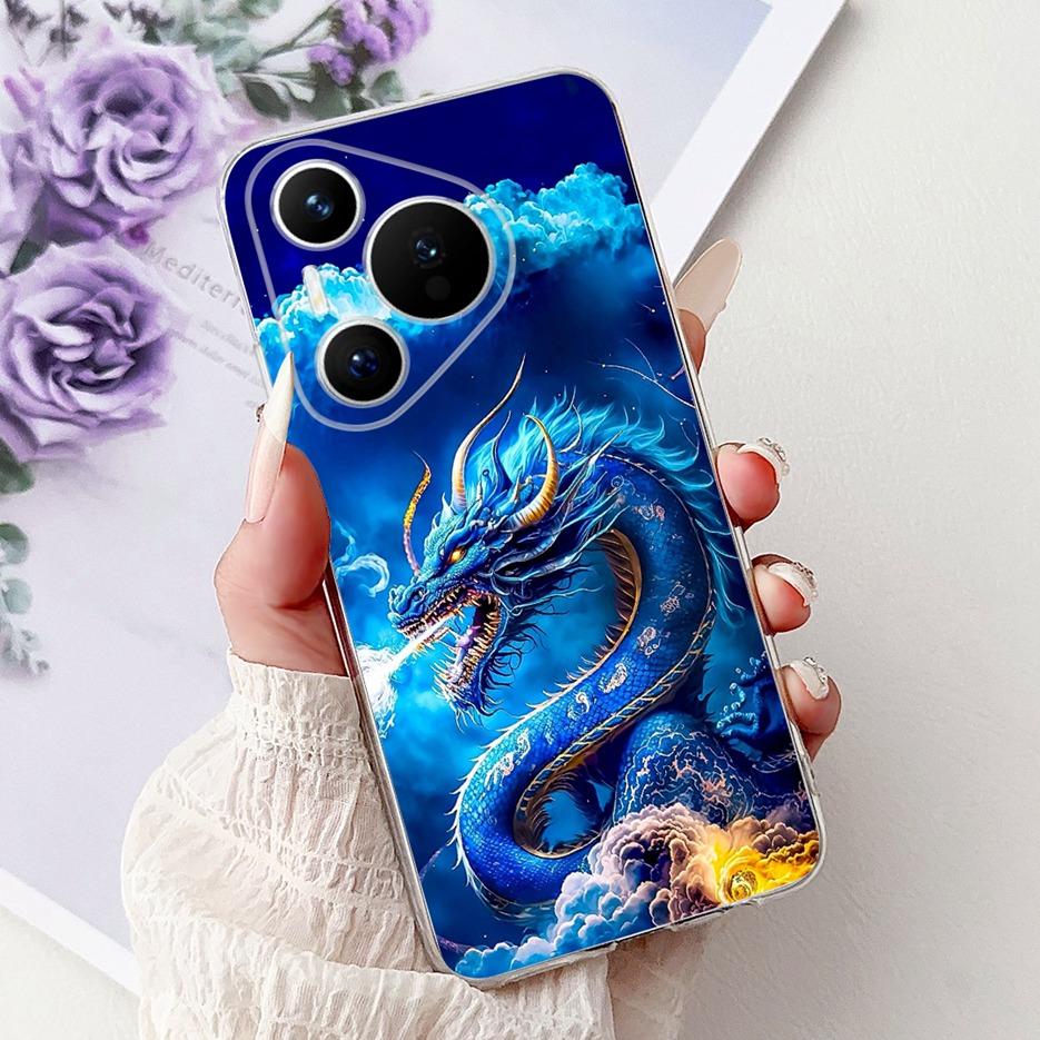Чехол для Huawei Pura 70 Pro Plus, цветной чехол с рисунком цветов, мягкий тонкий чехол для телефона для Huawei Pura 70 Ultra Pura70 Pro 5G