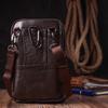 Компактная мужская сумка на пояс из натуральной кожи Vintage Bag 22141 Коричневый
