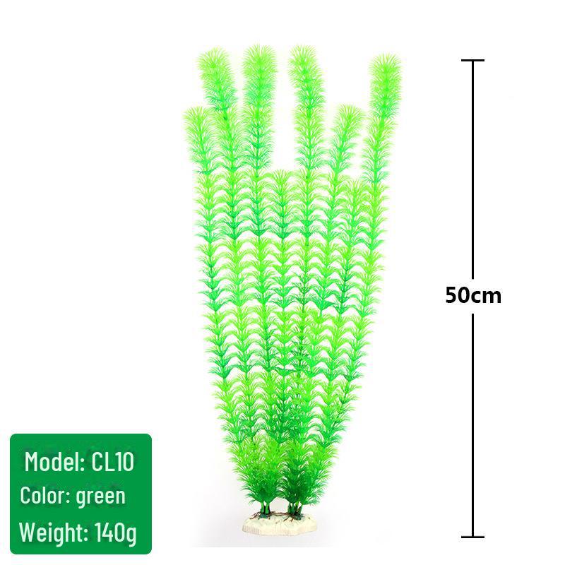 Fish Tank Scenic Background with Decorative Artificial Water Plants, 50cm High