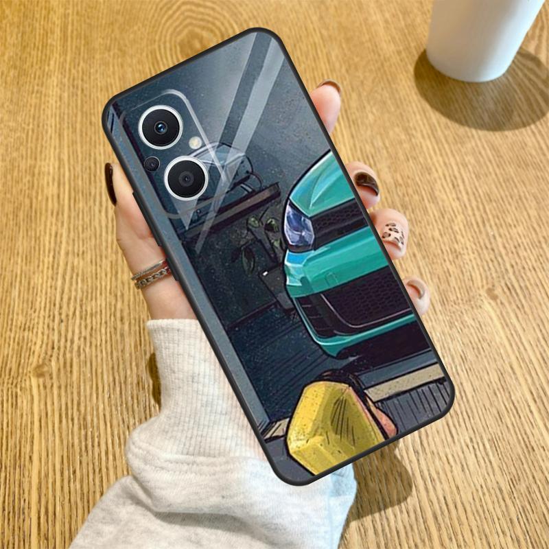 Boy Girl See Cool Sports Car Drift Funda For OPPO Reno 10 11 12 13 14 Pro 14F 13F 12F 11F 7 8 Lite OPPO Find X5 X8 X9 Pro Case