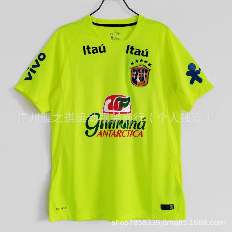 Brazil National Team Football Jerseys Retro Short Sleeve Sport Shirts Men Women