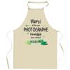 Tablier de cuisine - Photographe Merci Inoubliable Femme - Coton résistant - Impression DTG France - Liens ajustables