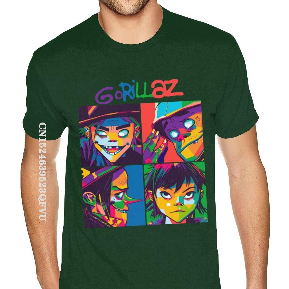 Качественные футболки Gorillaz, футболки мужские, большие размеры, черные футболки для фитнеса, обтягивающие, обычные футболки, горячая распродажа, хлопковые мужские футболки