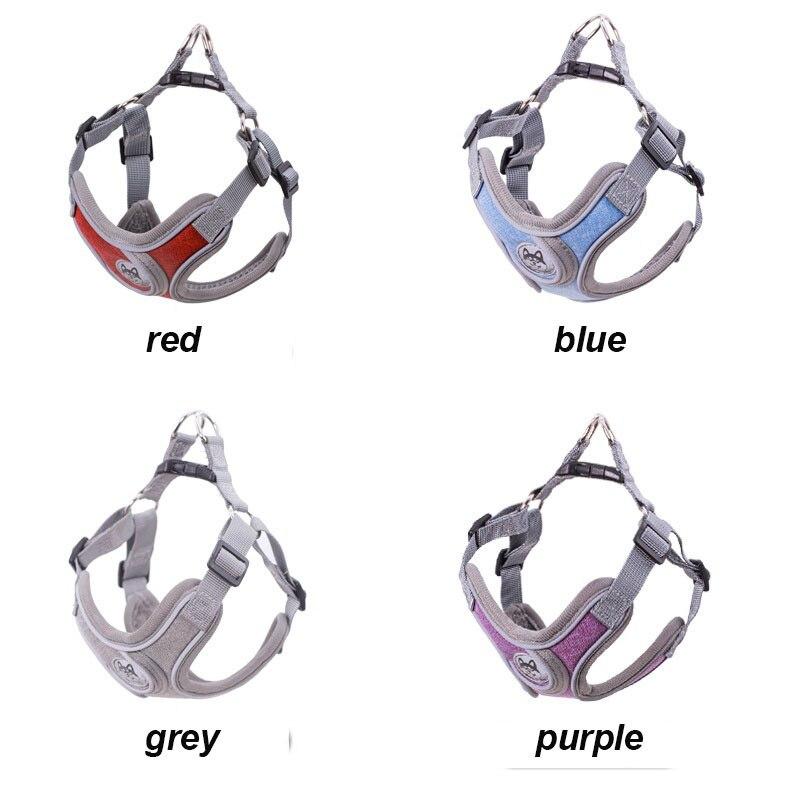 Дышащая шлейка для собак с поводком Светоотражающая оксфордская шлейка для собак Регулируемый размер Маленькие средние собаки