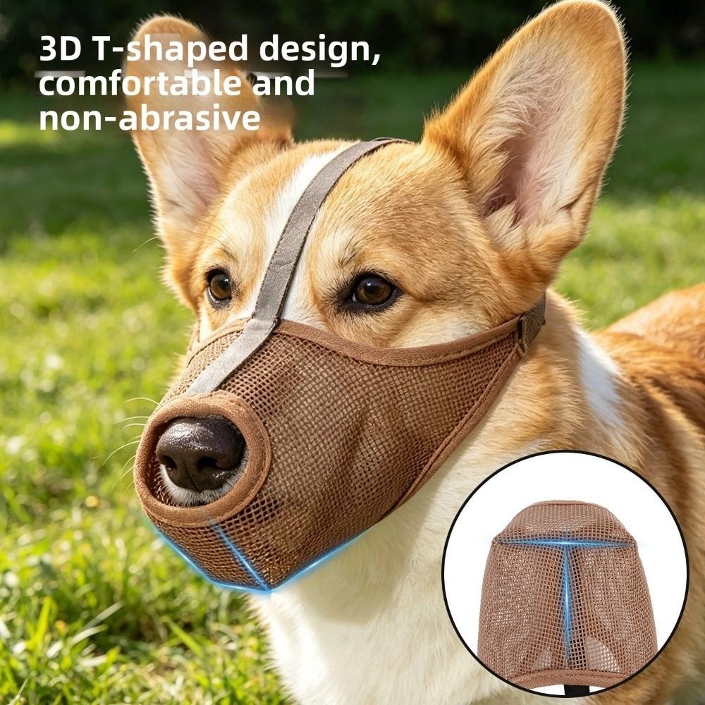 Washable Dog Face Cover Multi Size Mesh Pet Muzzles New Puppy Mouth Cover  for Large Dogs
