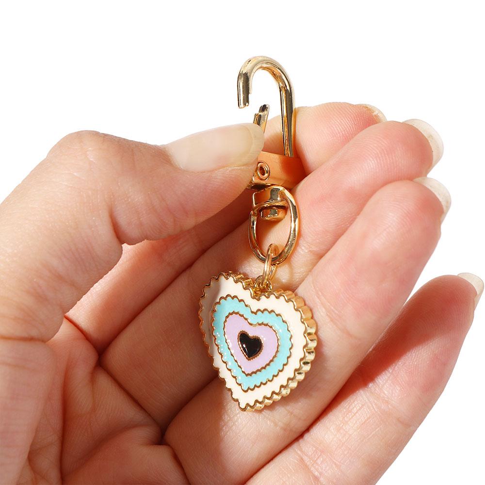 Key Ring Boho Jewelry Handbag Charms Evil Eye Keychain Irregular Heart Keyring Blue Eye Key Chain