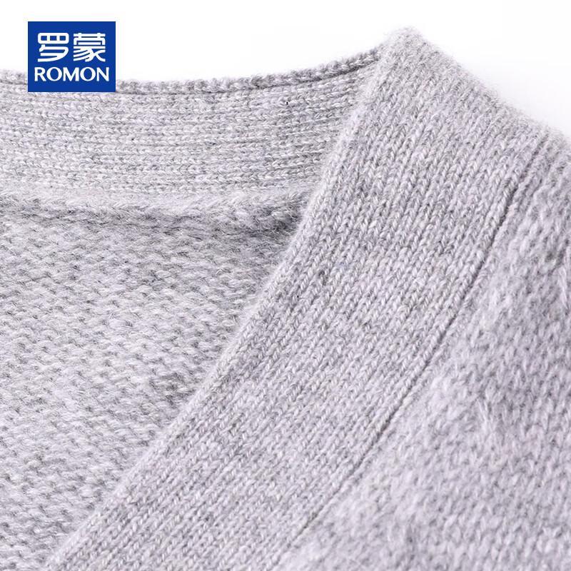 ROMON Мужской кардиган с V-образным вырезом из 100% чистого кашемира