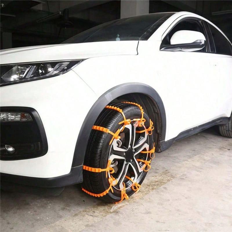 10 шт./компл. Автомобильные цепи противоскольжения для снега, универсальные для седана, хэтчбека, внедорожника, минивэна, пикапа, ремни для тяги на снегу