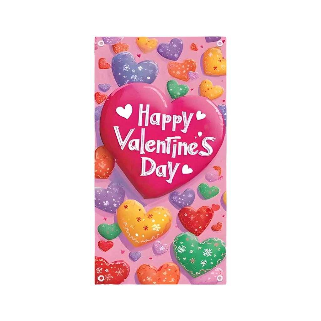 Valentine's Day Door Curtain Decoration Party Atmosphere Love Hanging Flag Decoration Door Frame Door Cover