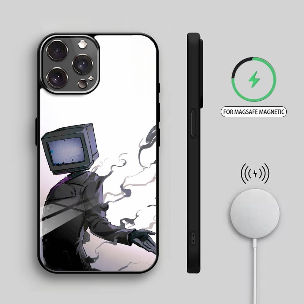 S-Skibidi Toilet T-TV M-Man Phone Case For iPhone17,16,15,14,13,12,11 Plus,Pro Max Magnetic For Magsafe Wireless Charging
