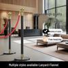 VIP Concierge Stanchion: 1m Stainless Steel Pole with Lanyard for Queuing and Welcome Barriers