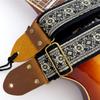 Кожаный гитарный ремень с тиснением: Толстая, Широкая Коровья Кожа Верхнего Слоя для Акустических и Электрических Гитар.