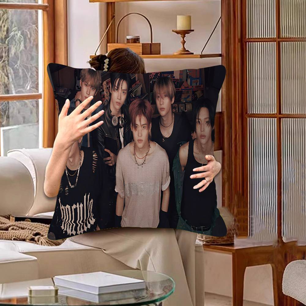 Kpop Style Riize Pillowcase Toon Gift Cushion Cover Bedroom Home Sofa Chair Seat Decor Pillow Case
