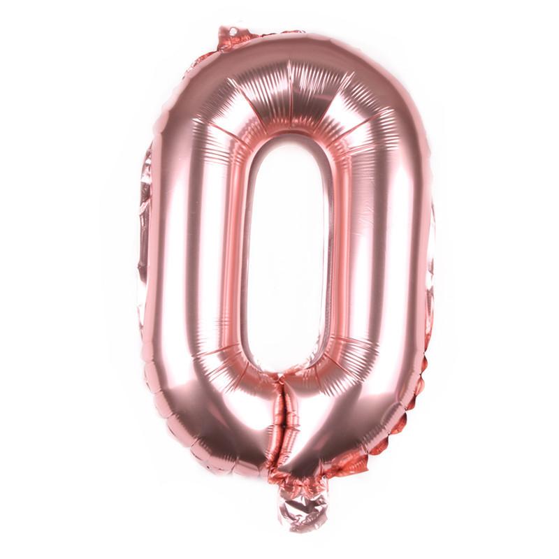 16-Inch Us Version Of Thin Body Digital Birthday Party Decoration Props Decoration Aluminum Film Balloon Digital