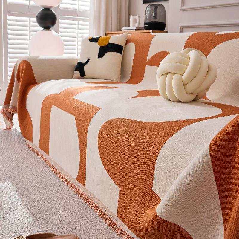 Nordic Chenille Sofa Throw Blankets Outdoor Camping Picnic Large Blanket Leisure Beach Towel White Travel Rug Tassels Linen Home