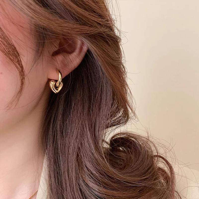 Французские простые полые циркониевые серьги в форме сердца для женщин панк-золотой цвет висячие серьги-капли роскошные свадебные украшения для пары подарок 