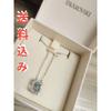 Б/у Ожерелье Swarovski с квадратным синим камнем