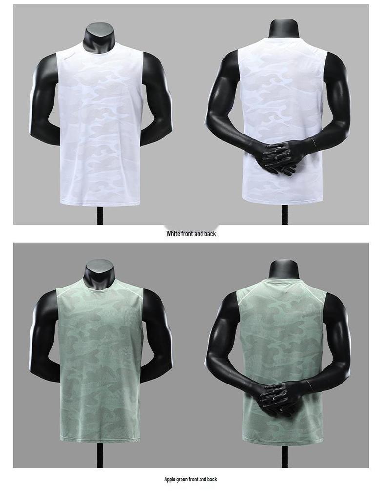 Мужская быстросохнущая спортивная майка без рукавов для летних тренировок и баскетбола