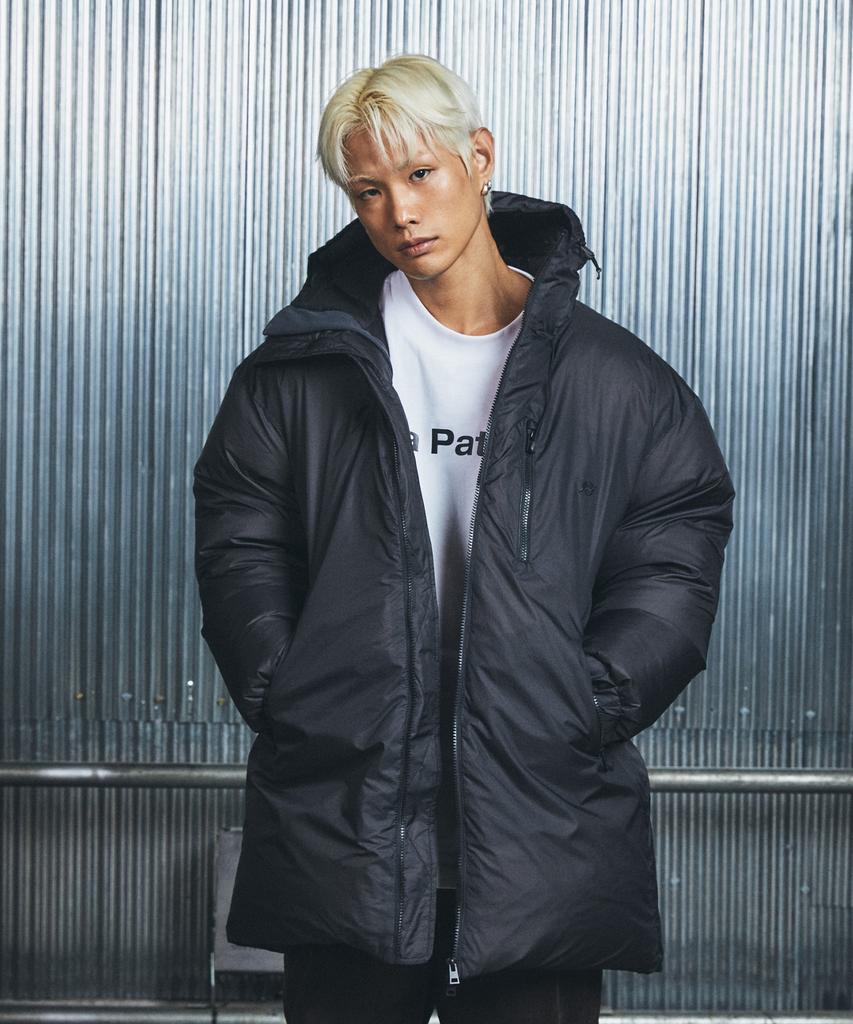 KALAPATTHAR Multi-Zipup Duck Down Long Padded Jacket - Charcoal