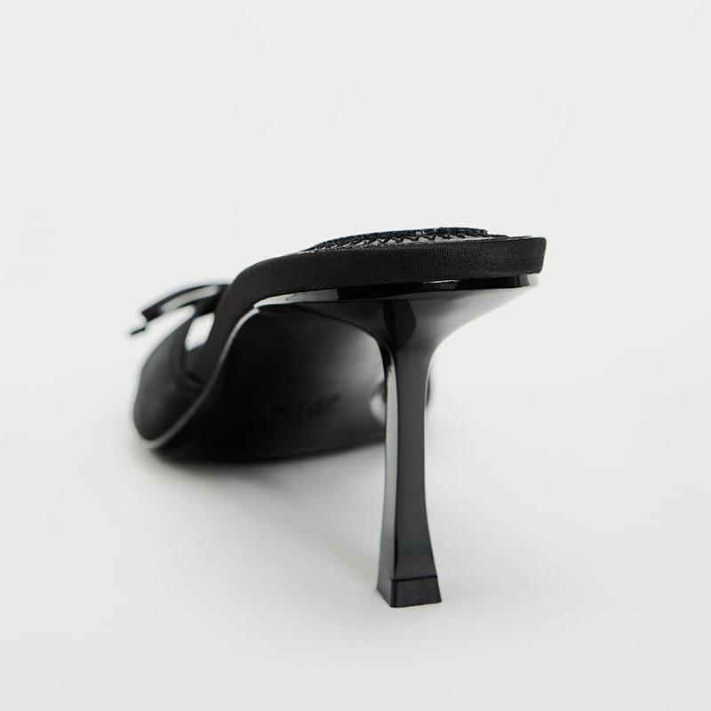 Женские босоножки на каблуках Модные туфли на каблуках Кружева Сетка Бантик Роскошные босоножки Zapatos De Mujer