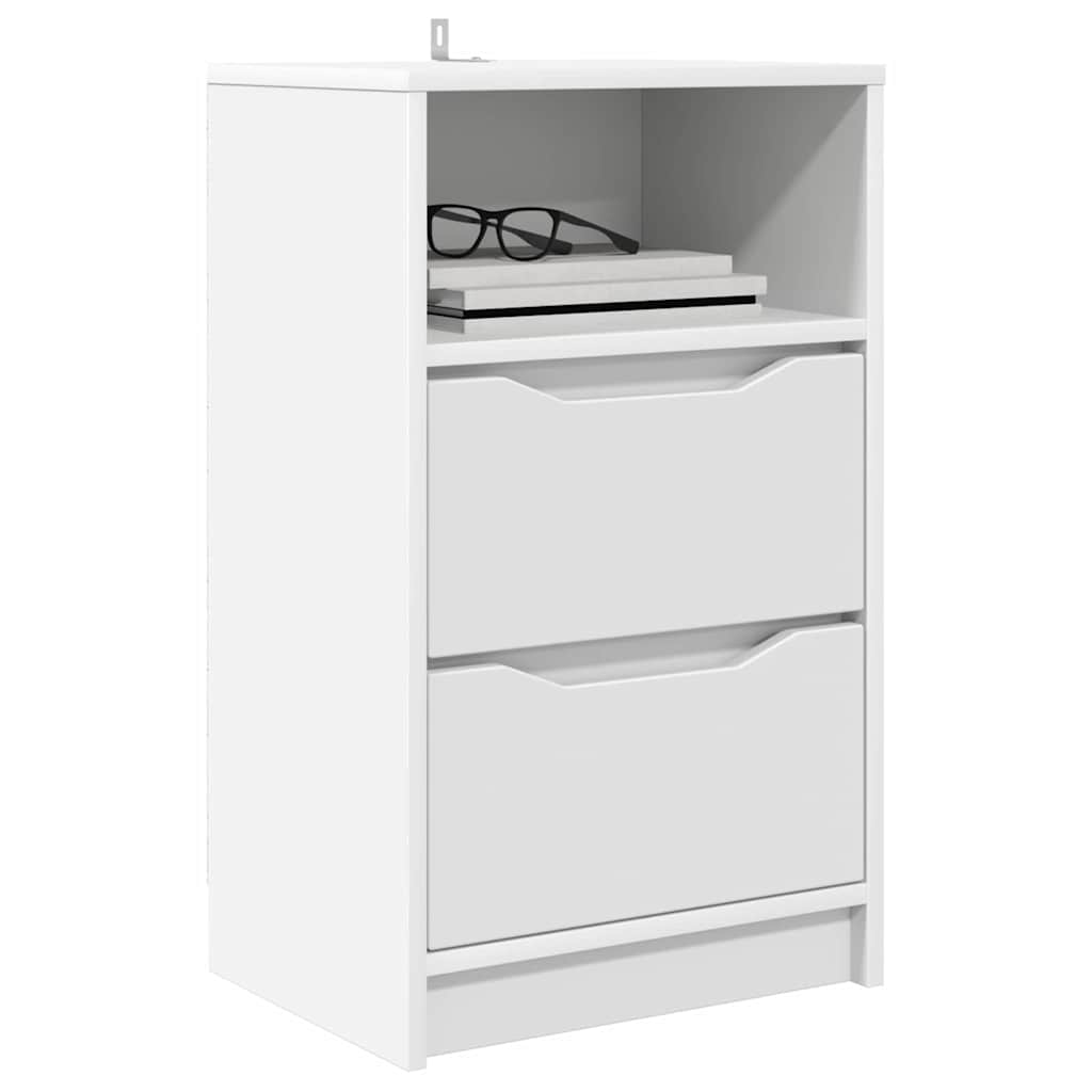Nightstands (2 pcs) White 40 x 30 x 67 cm Engineered Wood