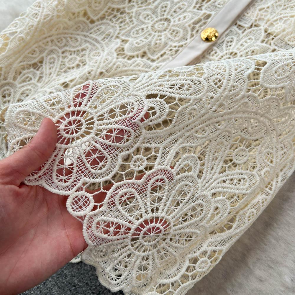 Высокое качество, женское длинное платье миди с вышивкой, летнее платье с лацканами и короткими рукавами, винтажное женское офисное кружевное платье-карандаш