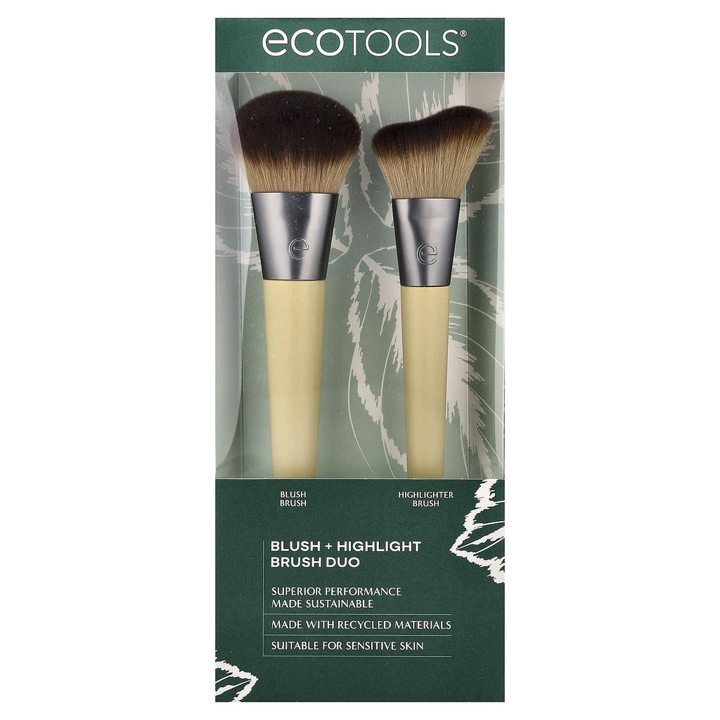 ecotools Набор кистей для румян и хайлайтера, 2 кисти