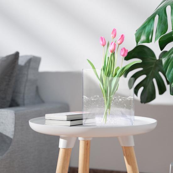 Clear Book Vase Water Planting Flowers Hydroponic Plants Vase Aesthetic Living Room Bedroom Home Office Decoration Book Lovers Gifts