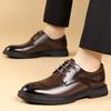 Spring and Autumn Men's Comfortable Business British Casual Leather Shoes Classic Men Korean Lace Up Small Leather Shoes