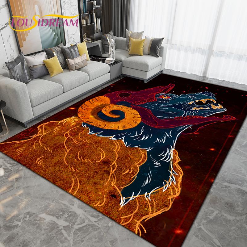 Wolf Wolf Spirit Series Area Rug Large, ковровое покрытие для гостиной, спальни, дивана, кухни, ванной комнаты, коврик для двери, нескользящий напольный коврик в подарок