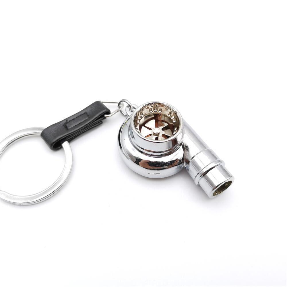 Zinc Zinc Alloy Turbo Key Chain with Sound INS Key Buckle Creative Car Whistle Sound Keyring  Men